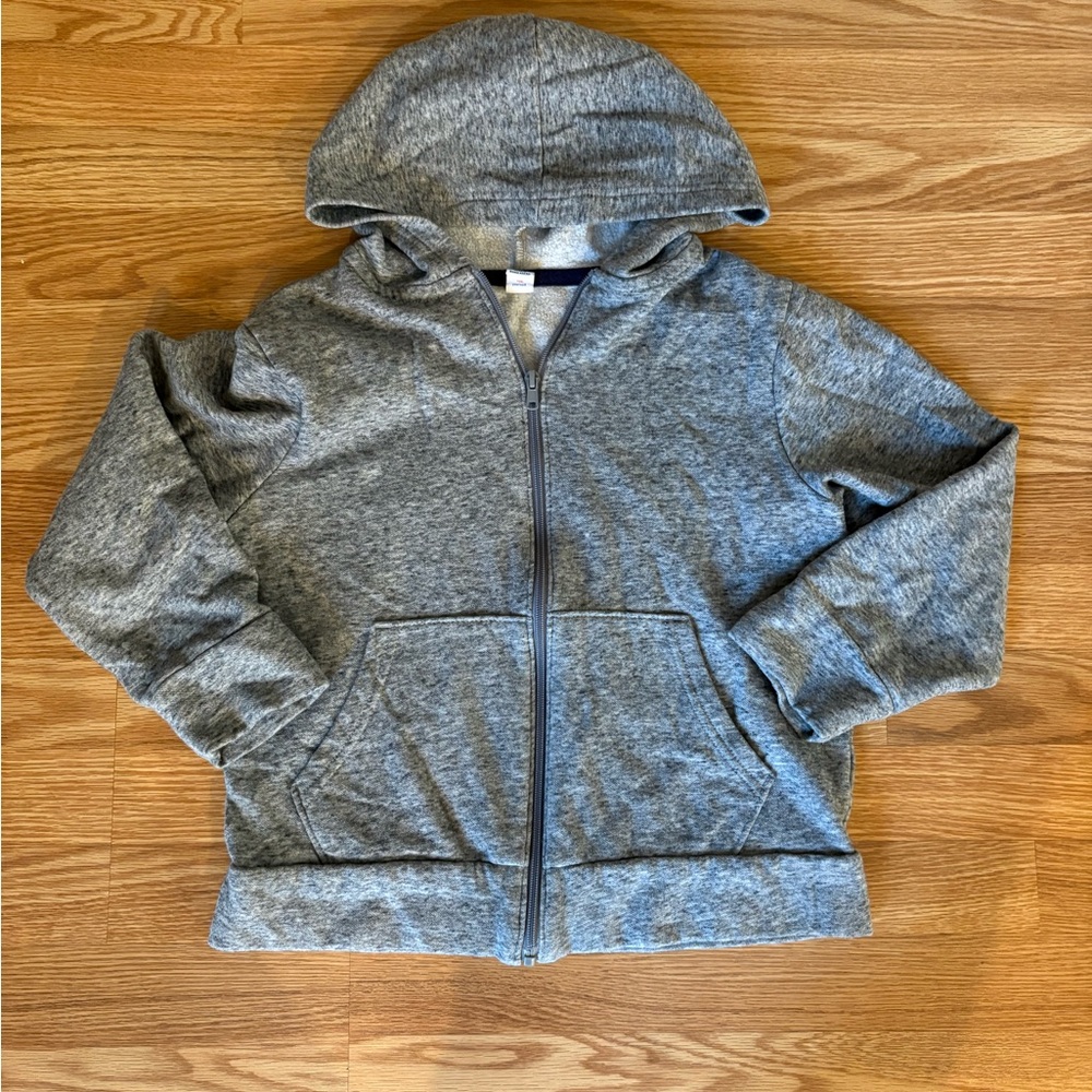Old Navy Boys Gray Zip Up Hoodie Sz 10-12